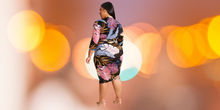 Load image into Gallery viewer, Black Multi Color Leaf Dress
