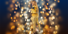 Load image into Gallery viewer, New Arrival ! Gold Sweat Suit with Sequins
