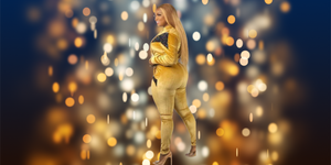 New Arrival ! Gold Sweat Suit with Sequins