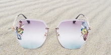 Load image into Gallery viewer, Oval Shaped Rhinestone Sunglasses

